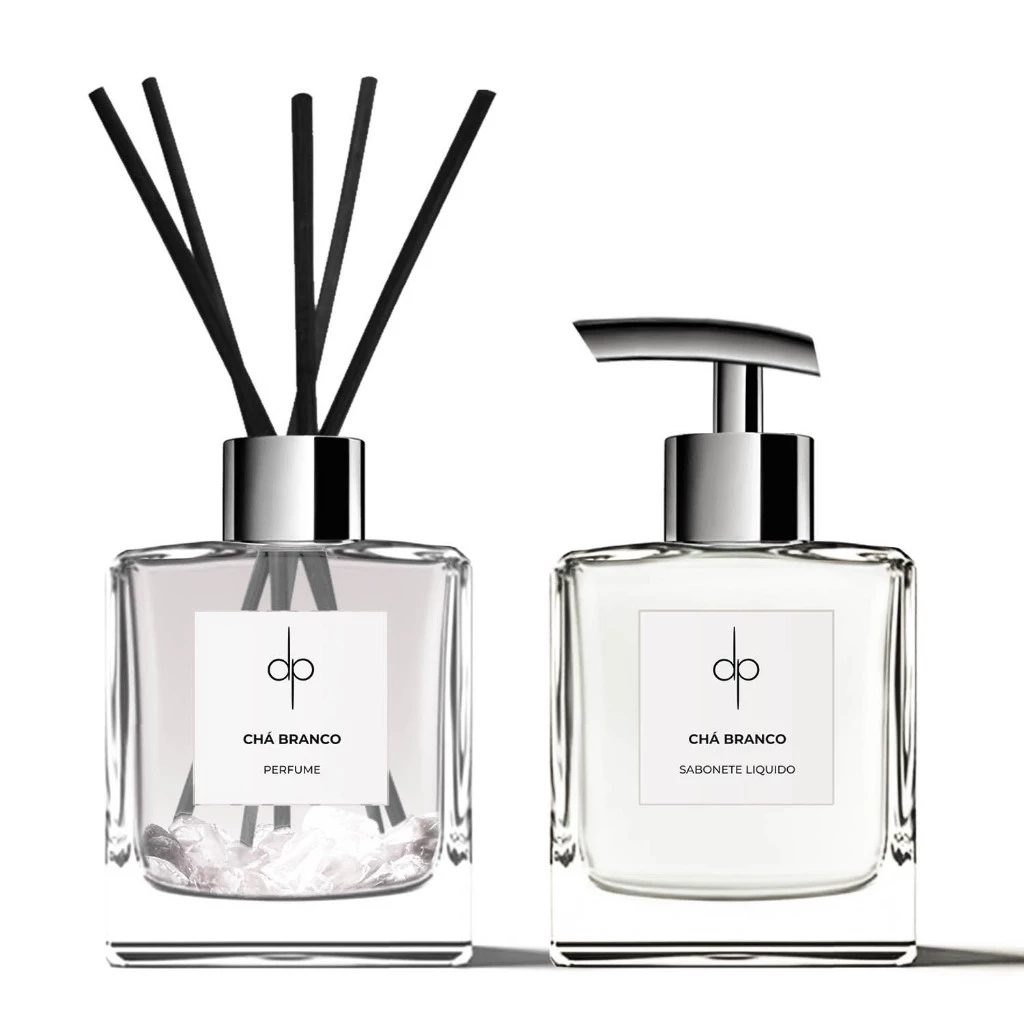 Kit SPA Cristal (Chá Branco) Pureza e Harmonia | Aromatizadores com Pedras Naturais | Presente I Di Piettro