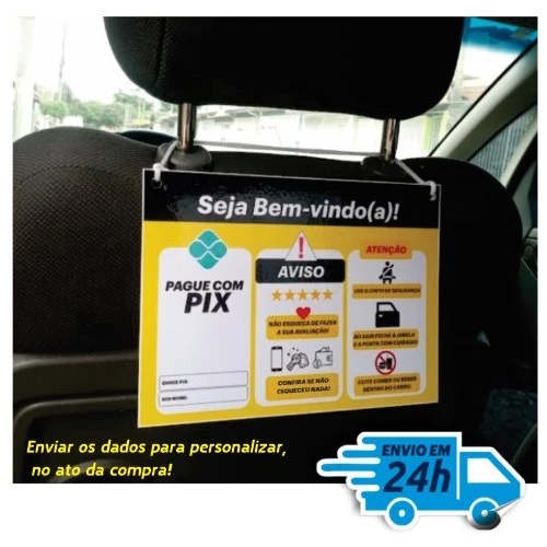 Placa personalizada com QR Code do Pix Placa personalizada com QR Code do Pix