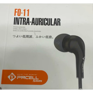 fone de ouvido, PMCELL, FO11, intra auricular, com graves, slim, headset cabo, barato bom