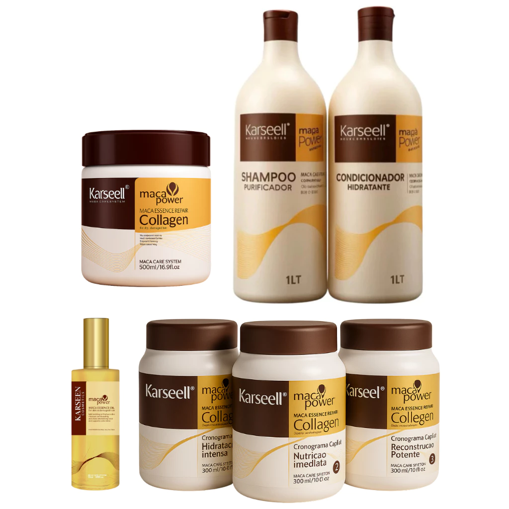 Kit Cronograma Capilar Karseell 7 Produtos