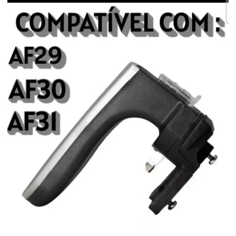 Compativel Com Cabo Puxador Mondial Air Fryer AF-29 - AF-30 - AF-31 Preto + Parafusos (Encaixe Redondo)7002