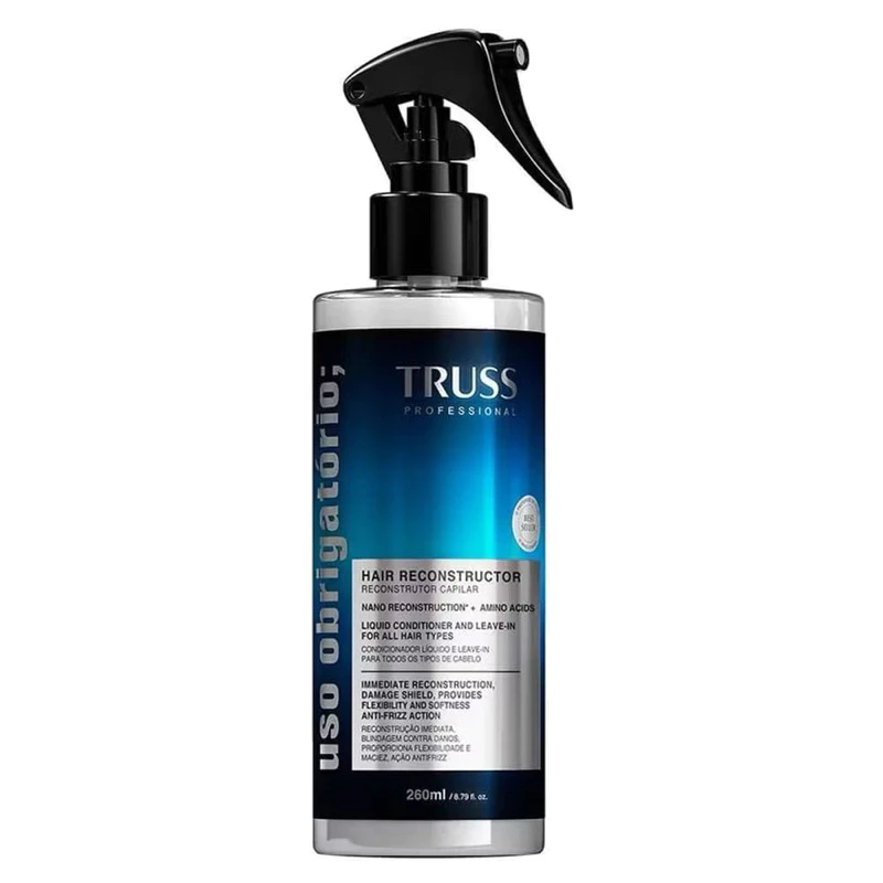 Truss Uso Obrigatório Leave-in Reconstrutor 260ml · Proteção Térmica, Brilho e Reparação Imediata