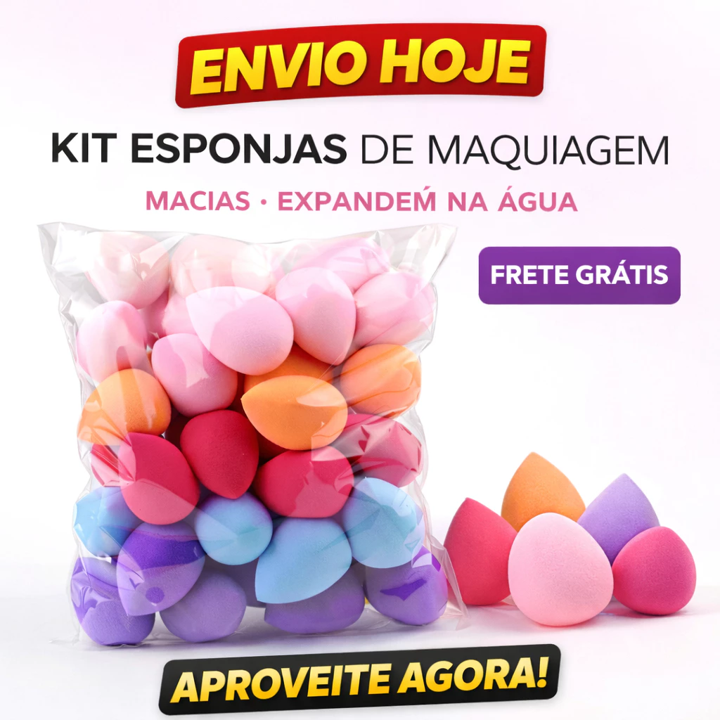 Esponjas de Maquiagem Chanfradas e Cabaça com Textura Macia para Aplicação Perfeita