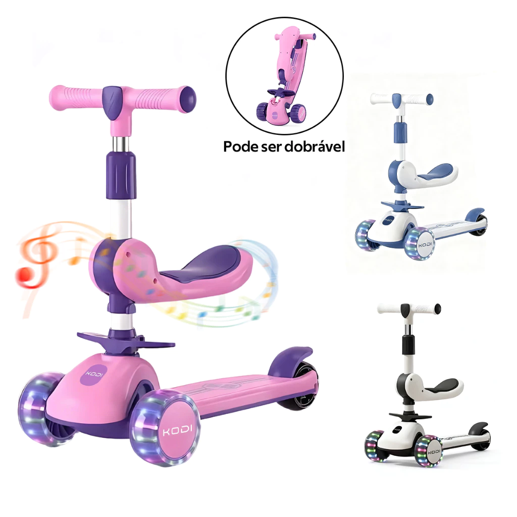 Patinete Infantil para Crianças de 1-12 Patinete de Passo Patinete Deslizante Patinete Três em -P15