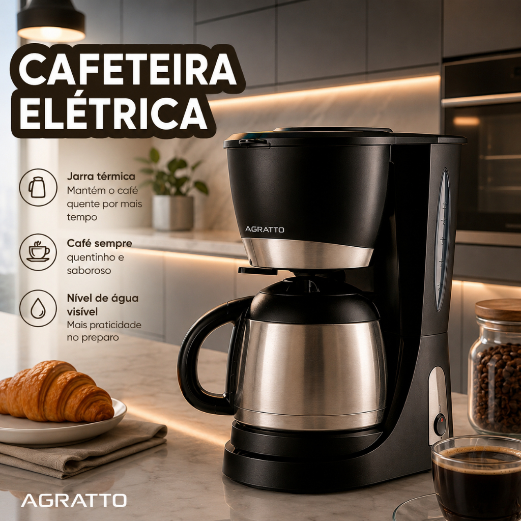 Cafeteira Elétrica Grande 110V 25 Xícara Com Jarra Inoxx coffee Break