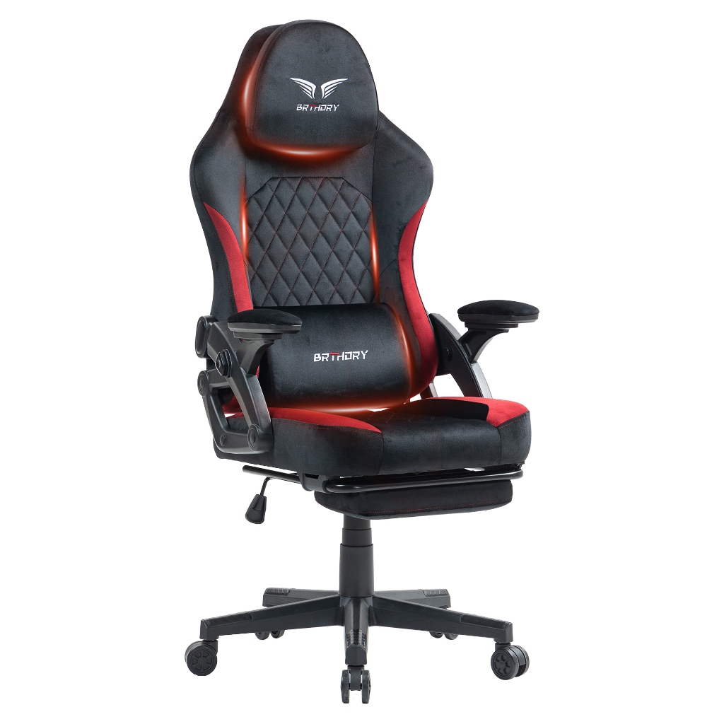 Cadeira Gamer Ergonômica Reclinável com Apoio Lombar e Pijakan Kaki de escritório…