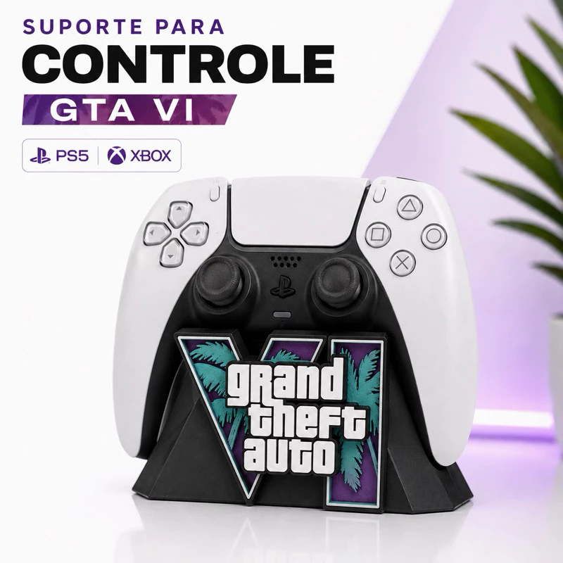 Suporte de controle GTA VI para PS5 e Xbox