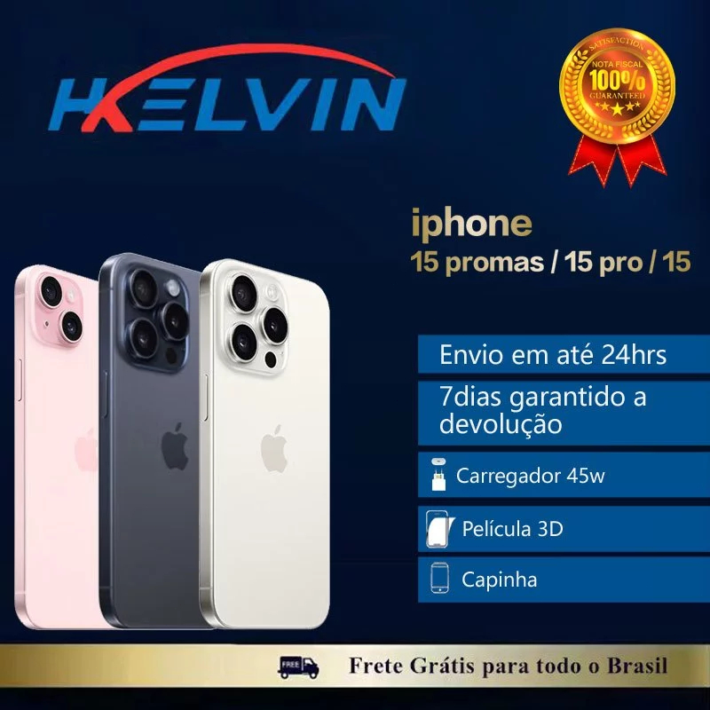 Celular iPhone 15/15 Pro/15 Pro Max 128GB 256GB Apple Desbloqueado Com Garantia Vitrine