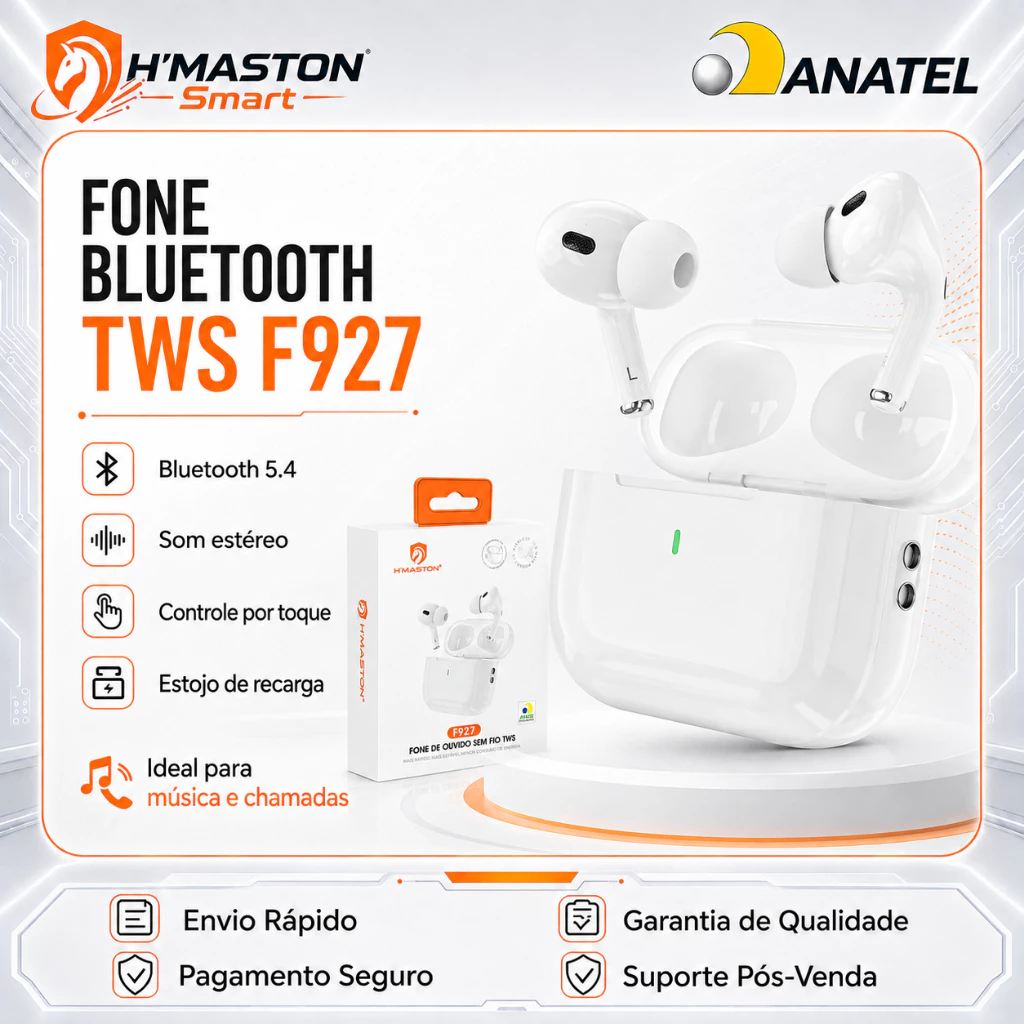 H’maston F927 Fone De Ouvido Bluetooth Sem Fio Fone Sem Fio Bluetooth Fone Bluetooth Sem Fio Fone De Ouvido Sem Fio