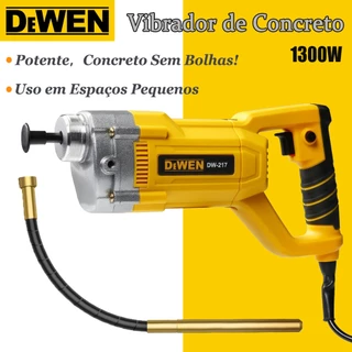 Vibrador de Concreto Elétrico Portátil De 1300 W Com Haste de 1,2m Potente,Concreto Sem…