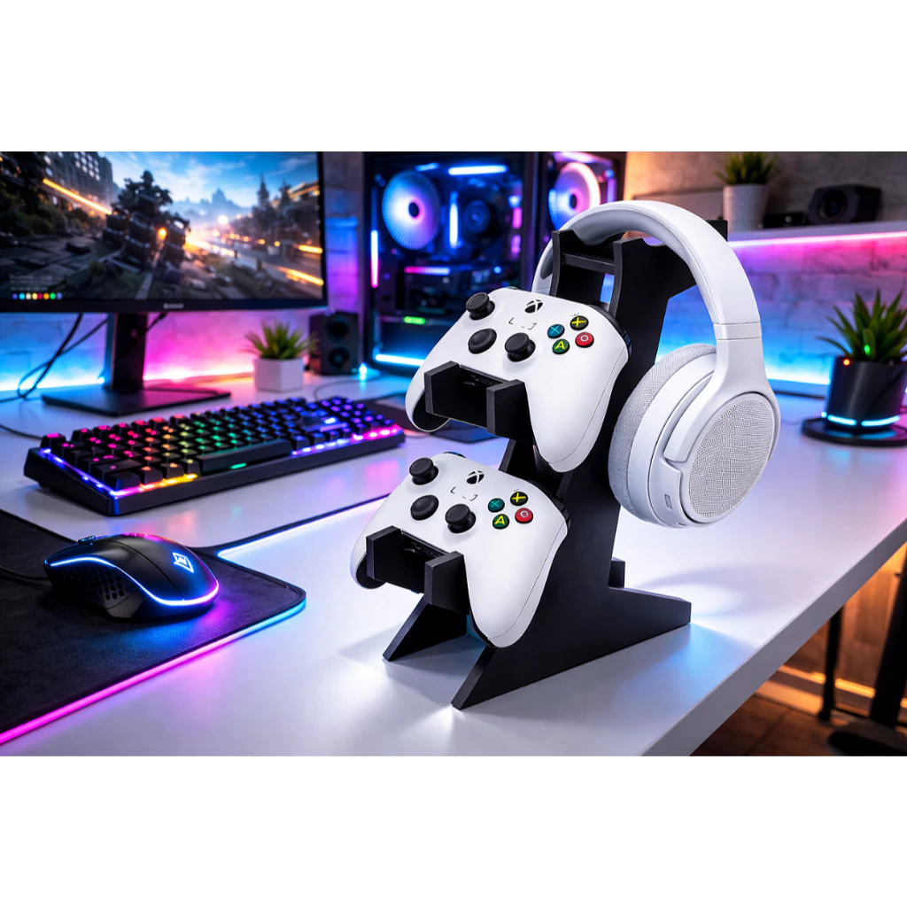 Suporte para controle e headset (PS4, PS5 e Xbox)