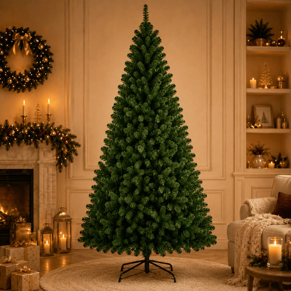 Árvore De Natal Pinheiro 210cm 600 Galhos Cheia Verde