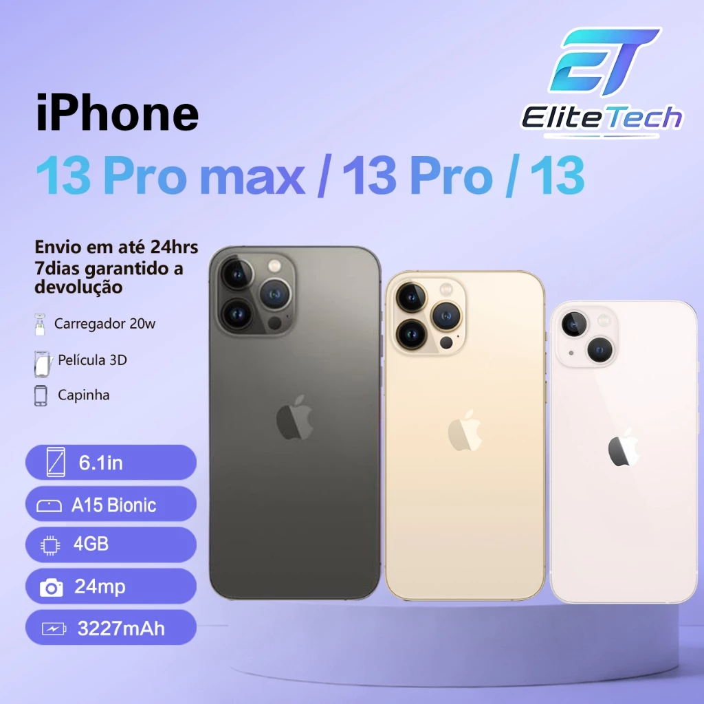 Celular IPhone 13 / 13 Pro/ 13 Pro Max 128gb Com