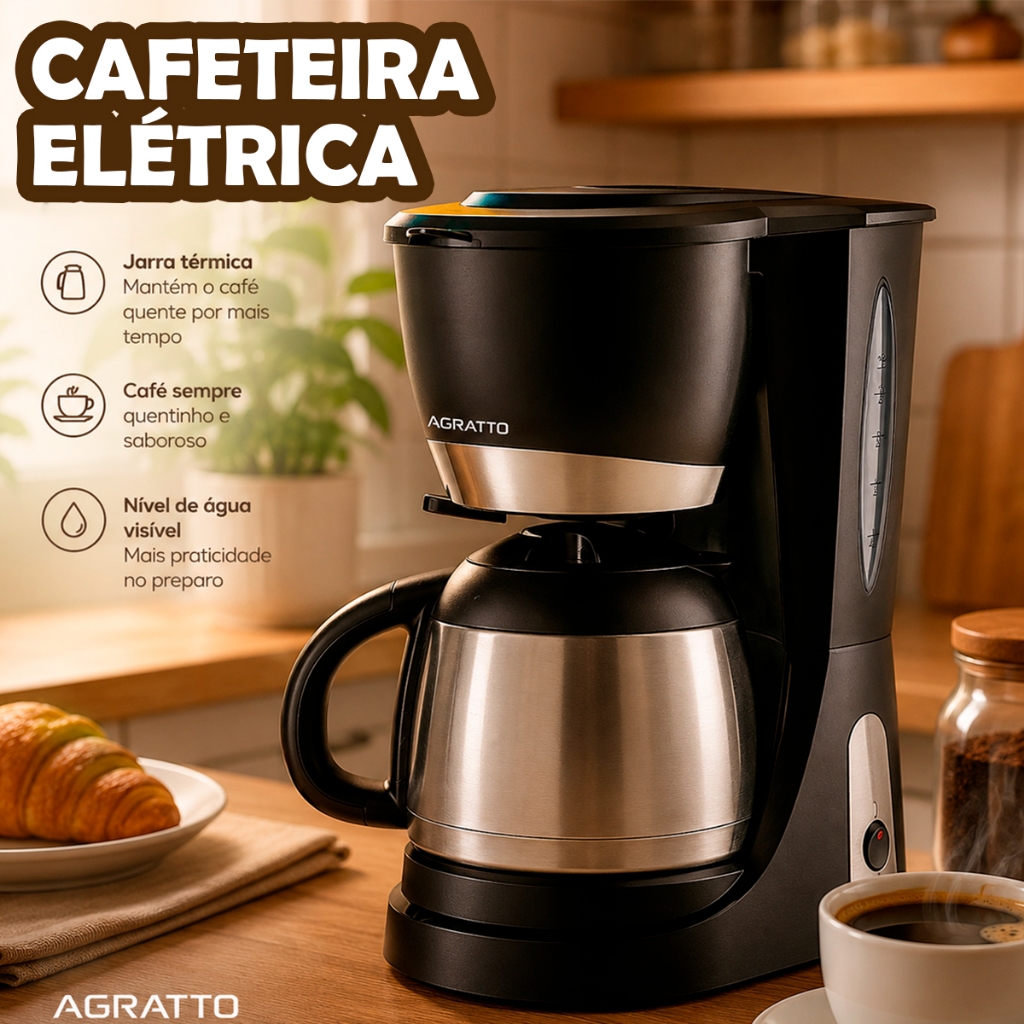 Cafeteira Elétrica 110V Grande 25 Xícara Com Jarra Inoxx coffee Break