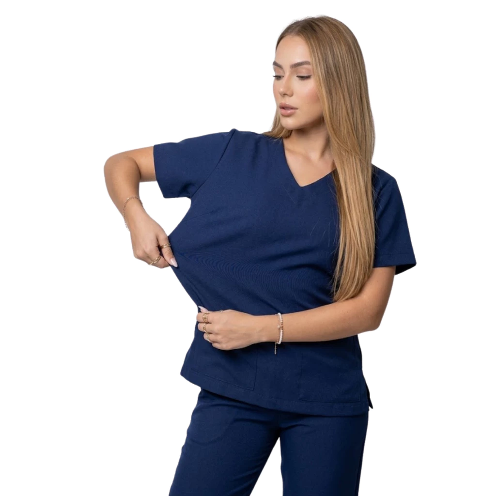 Pijama Scrub Tech Cirúrgico Hospitalar Scrub Feminino Acinturado com Elastano