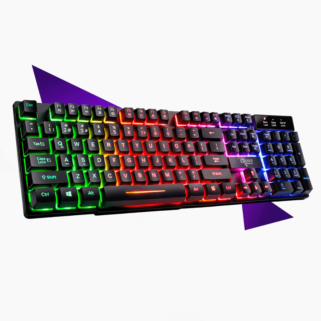 Teclado gamer semi mecânico RGB ABNT2