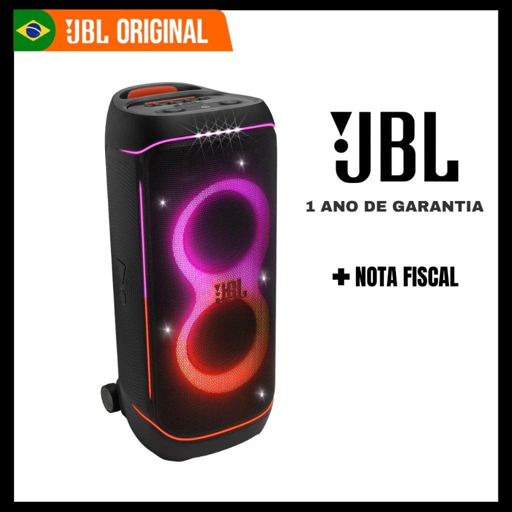 JBL PartyBox 720, Som Pro superior, Show de luzes futurista, Até 15 horas de reprodução