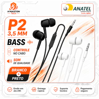 H'Maston EJ42 Fone Tipo C P2 3.5mm De Ouvido Com Fio Com De Com Microfone