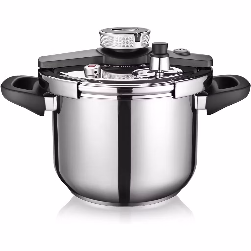 Panela De Pressão ; 6;3-Quart Cozinha Adequada Para Indução E Fogão ; 304 Trem De Aço Inoxidável Com