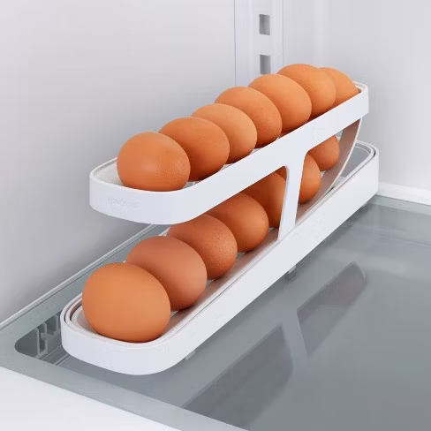 Suporte Organizador de Ovos Para Geladeira Prateleira 2 Andares