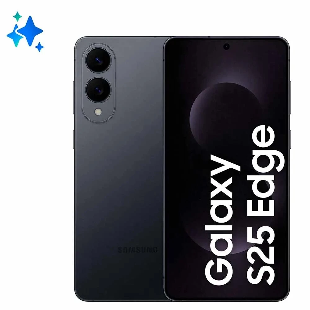 Smartphone Samsung Galaxy S25 Edge 512GB 5G - Titânio Jetblack, Galaxy AI, Câmera Dupla 200MP, RAM 12GB, Tela 6.7"