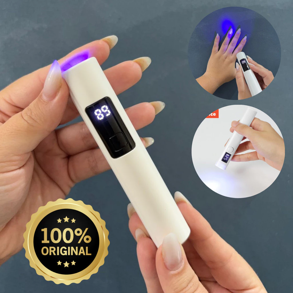 Portátil Mini Secador De Unhas Branco Lanterna LED Rápido UV Gel Luz Seca Ferramentas Manicure
