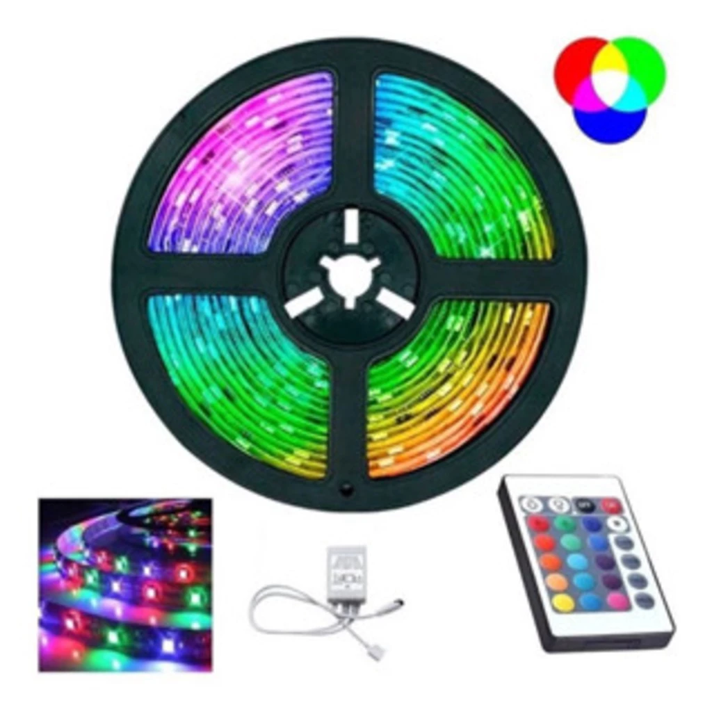Fita LED RGB 5 m com controle