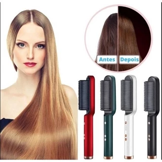 Escova Alisador De Cabelo Multifuncional, Modelador De Barba Elétrica, De Hair…