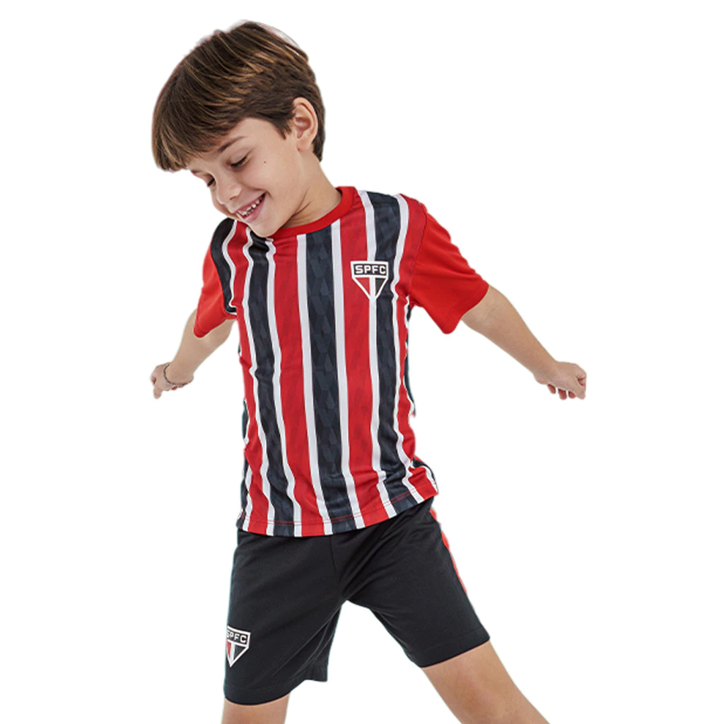 Conjunto Infantil Do São Paulo Camiseta E Shorts Oficial