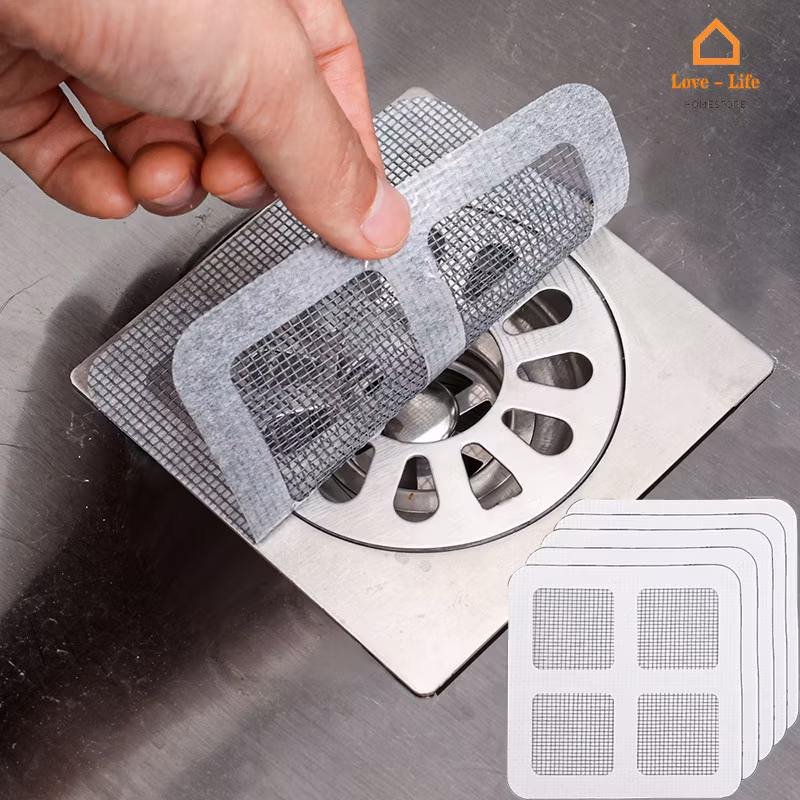 5 Pcs/Kit Cozinha Esgoto De Anti-Obstrução Filtro Descartável Autocolante De Malha De Multiuso Conve