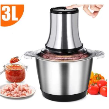 2-3 Litros Picador Triturador De Alimentos Carne Mixer Elétrica Processador Cozinha Envio Imediato