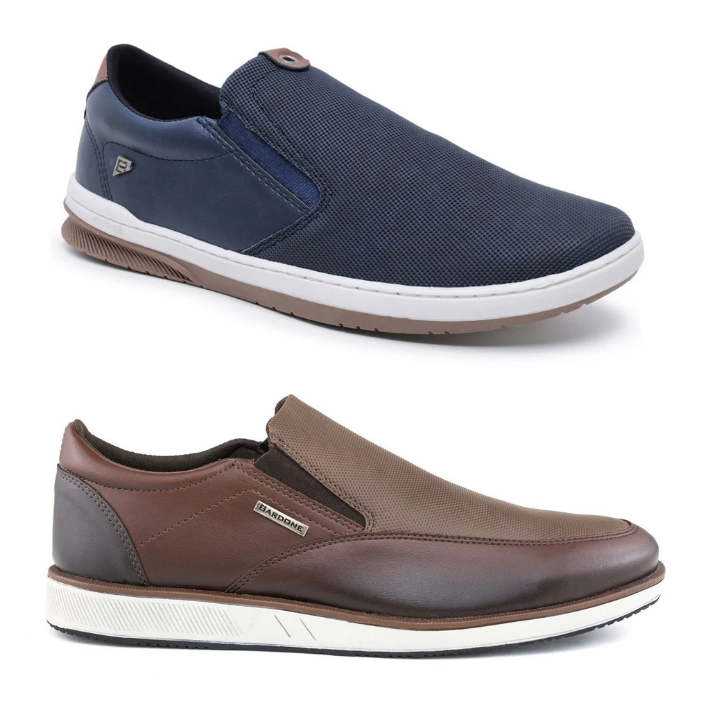 Kit 2 Sapatênis Estilo Social & Sapatênis Slip-On Urban