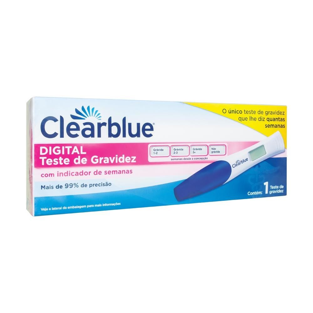 Teste De Gravidez Clearblue Digital Com 1 Unidade Com Indicador De Semanas Rapido