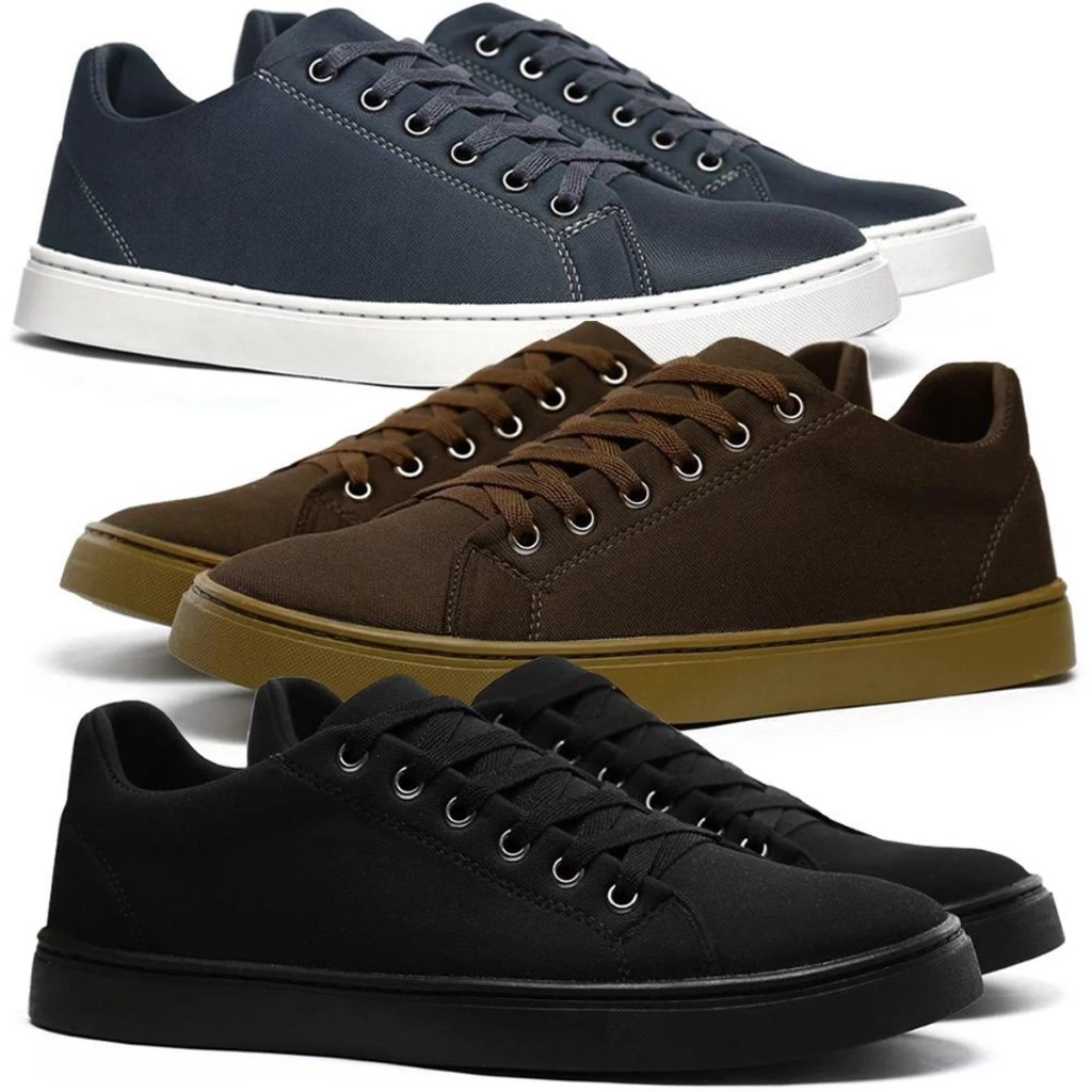 Kit 3 Tênis Sapatenis Casual Masculino Confortável 