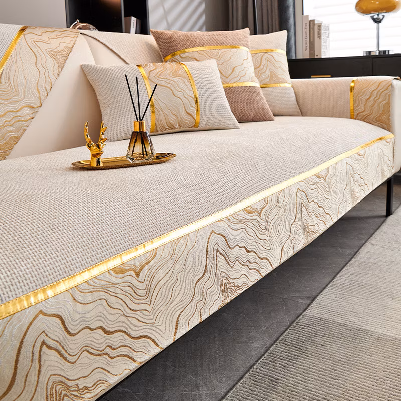 Amor+| Luz de luxo High-End Chenille sofá almofada quatro estações Universal capa de sofá pano almof