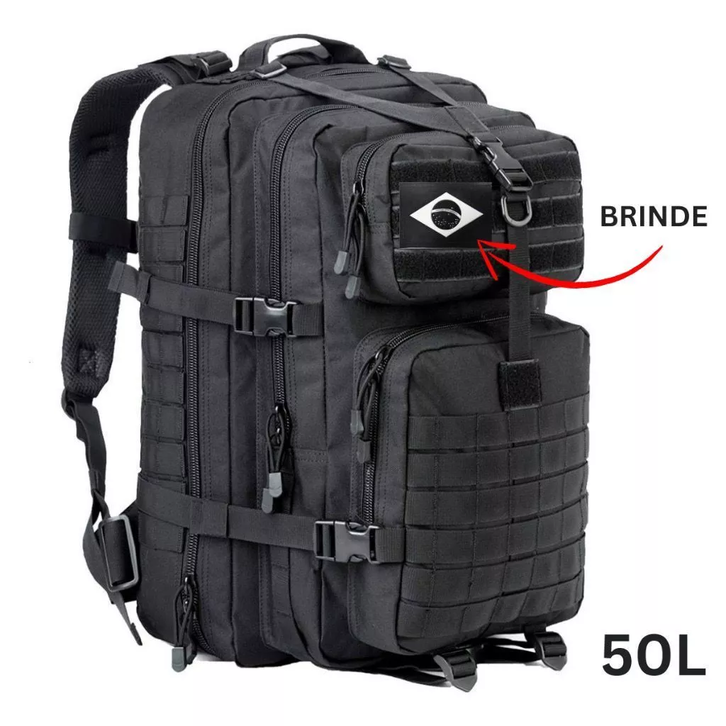 Mochilas táticas militares de alta qualidade, de 30L, 40L e 50L, para atividades ao ar livre.
