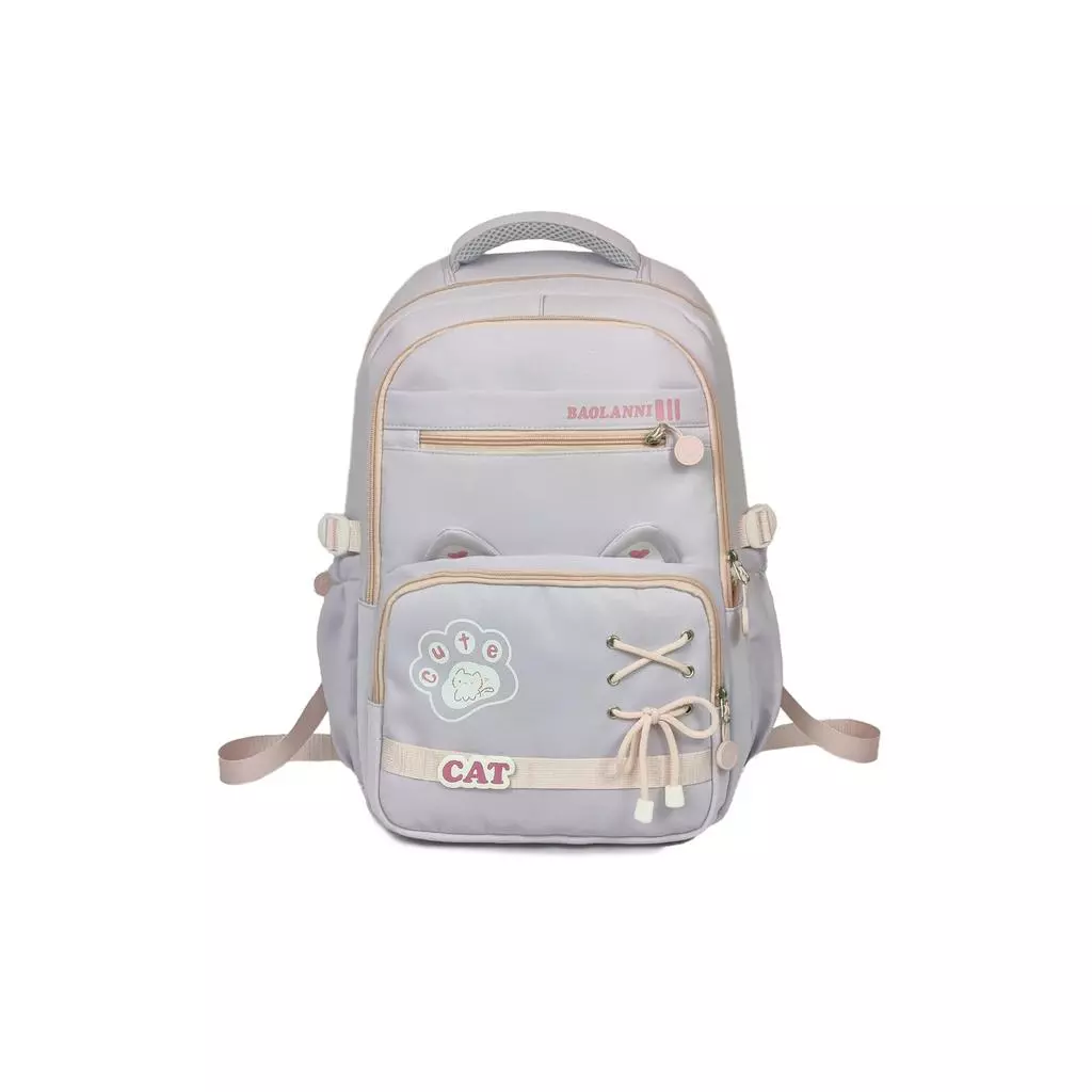 Mochila de gato fofo mochila de estudante de desenho animado mochila moda mochila grande capacidade