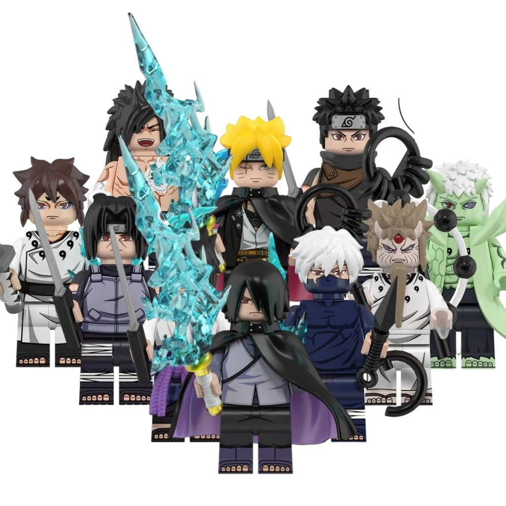 Action figure de anime em blocos de montar