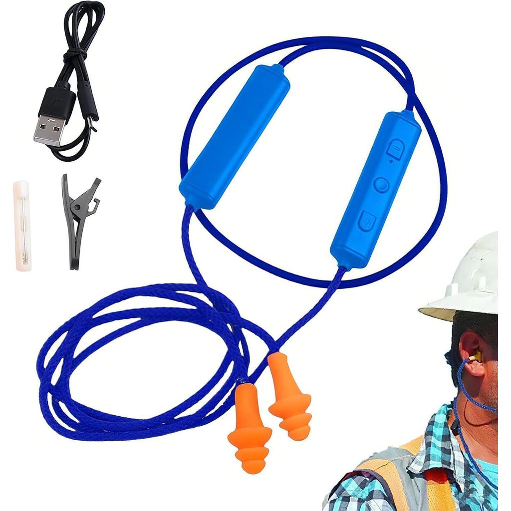 Fones de Ouvido Bluetooth para Trabalho, Redução de Ruído, Fones de Intra-auriculares, Protetores Auriculares, Su