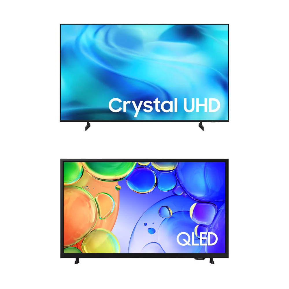 Samsung Smart TV 55" Crystal UHD 4K U8000H 2026 + Smart TV 43" QLED Full HD Q5F