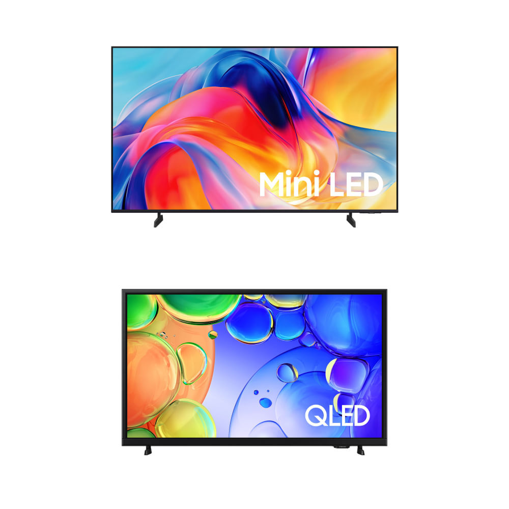 Samsung Smart TV 75" MiniLED 4K M75H + Smart TV 43" QLED Full HD Q5F