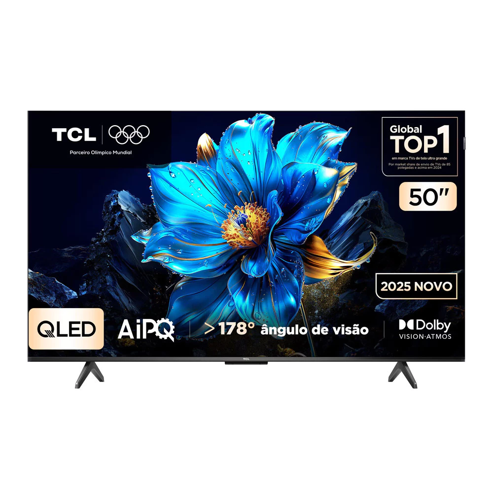 Smart TV 50 50P7K 4K QLED UHD 60Hz com Sistema Operacional Google TV TCL