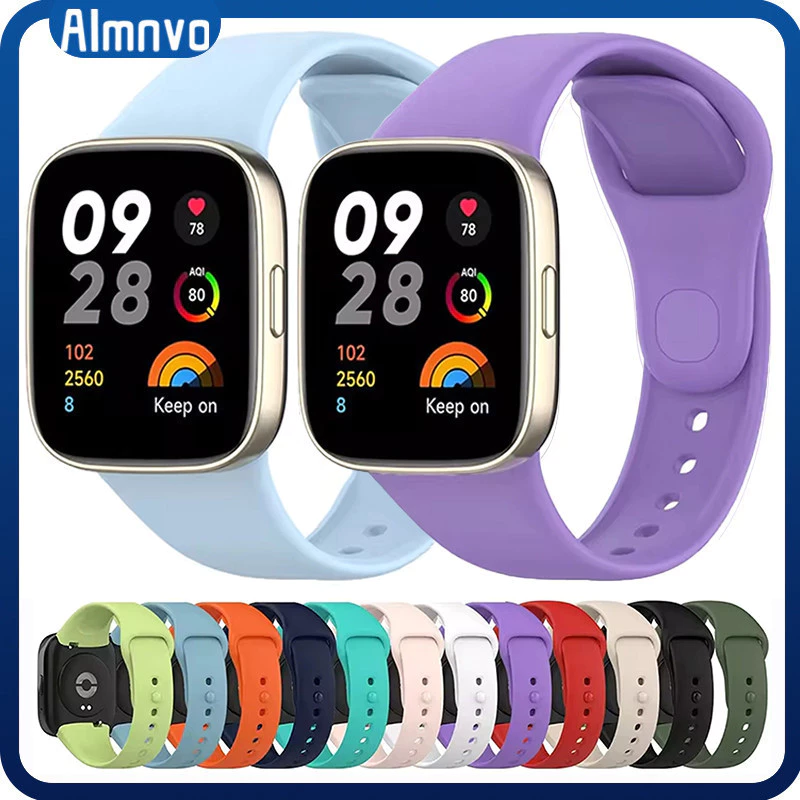 Pulseira De Acessórios De Silicone Relógio Pulseira Para Redmi Watch 3 Active / Mi Watch 3 Lite Acessórios Strap