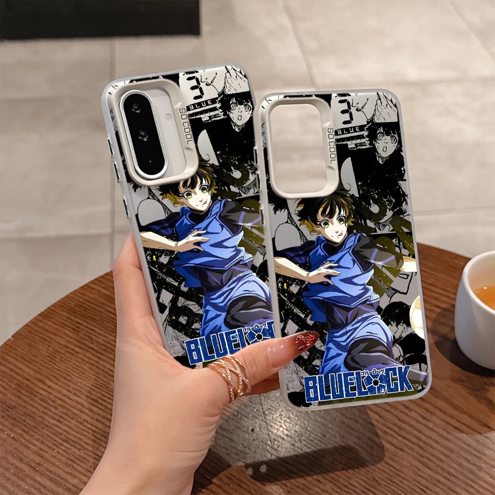 Capa para celular - Capa para celular - Capa para celular, estampa de anime, B-BLUE L-Locks, compatível com Samsung