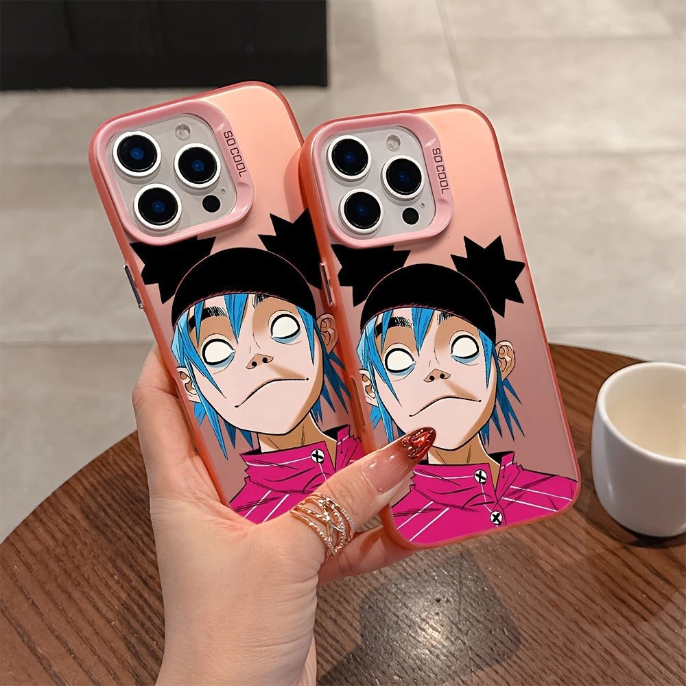 Capa de celular - Capa de celular - Capa de celular com padrão anime G-Gorillaz, compatível com iPhone 16, 15, 14, 1