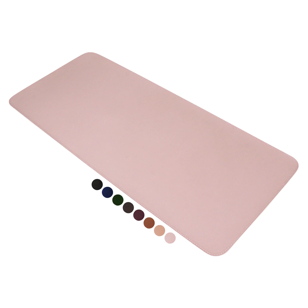 Mousepad grande desk pad de couro rosa