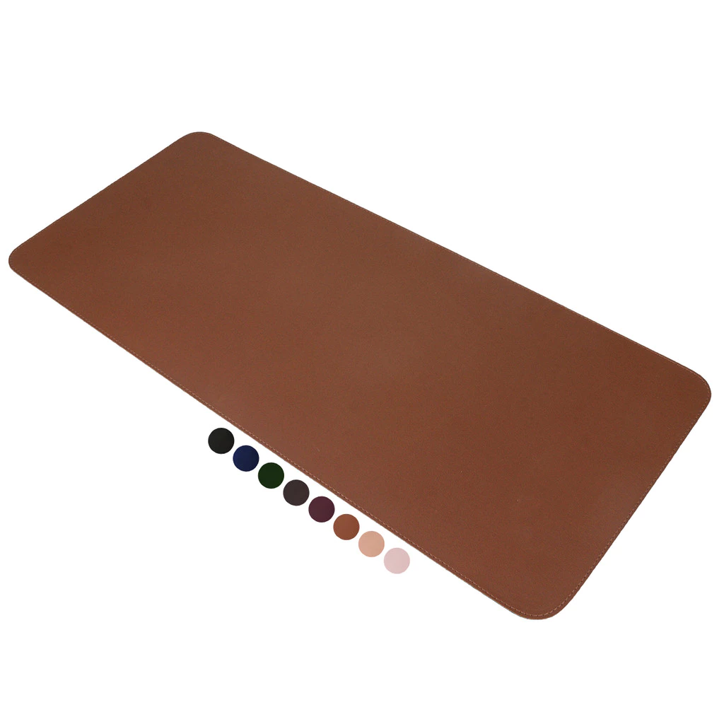 Mousepad grande desk pad de couro caramelo