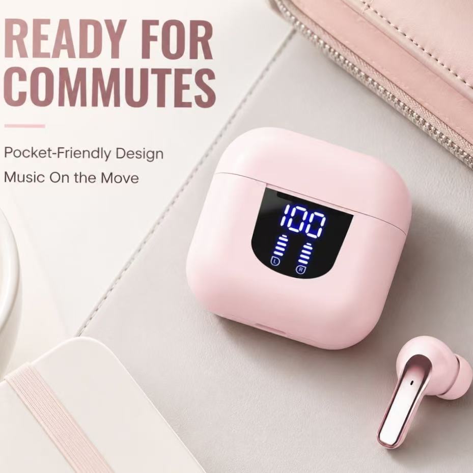 Fones de ouvido leves e confortáveis, pontas de silicone amigáveis à pele, fones de ouvido para estudo e trabalho de uso